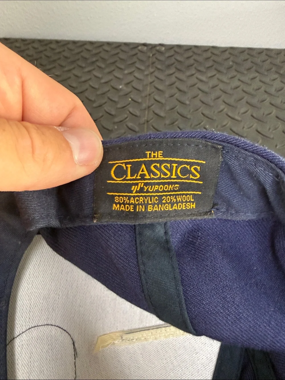Salty Crew Navy Cap with Yellow-Trim Chasing Tail Patch